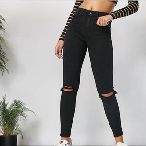 TopShop Moto Jaime High Rise Distressed Jeans | SIZE W26